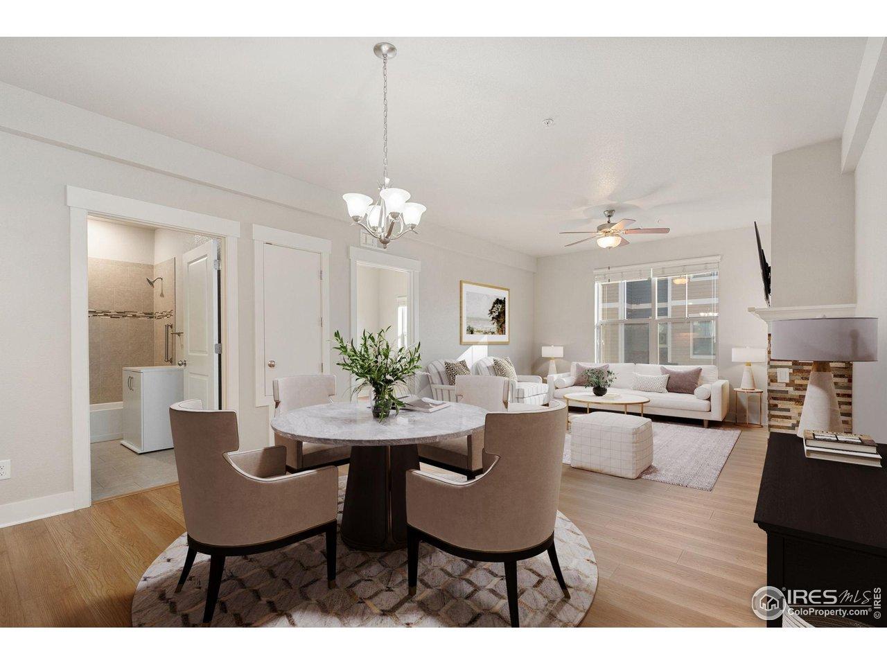 Image 4: Dining room and Great room - Virtually Staged Image 4: Dining room and Great room - Virtually Staged
