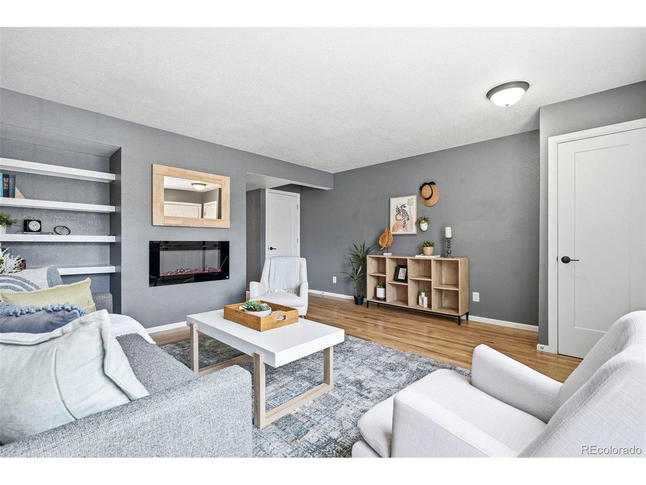 Image 3: Built-in shelving and new electric fireplace Image 3: Built-in shelving and new electric fireplace