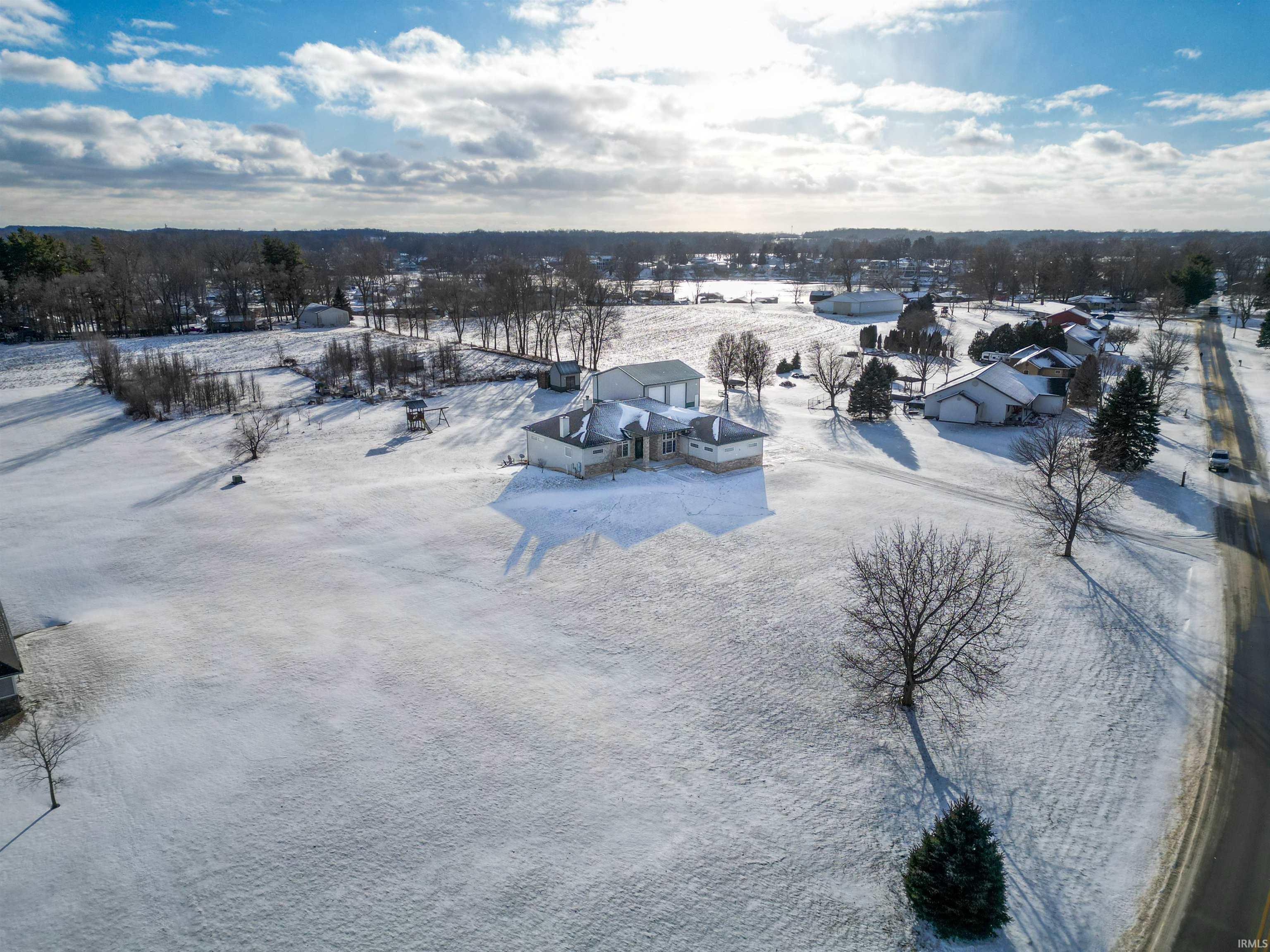 Image 1: View of snowy aerial view, Aerial View