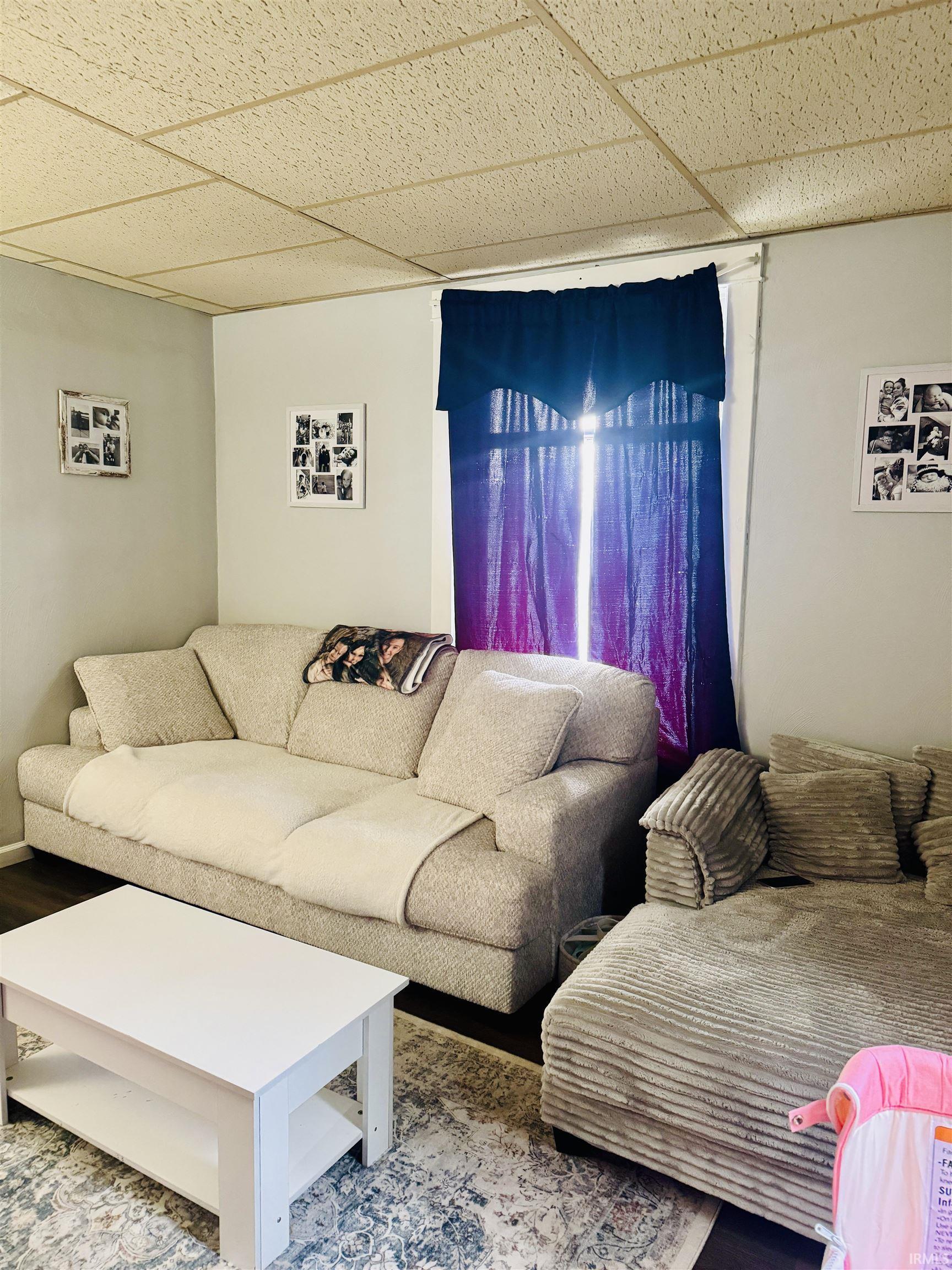 Image 2: Living room with a paneled ceiling, Living Room