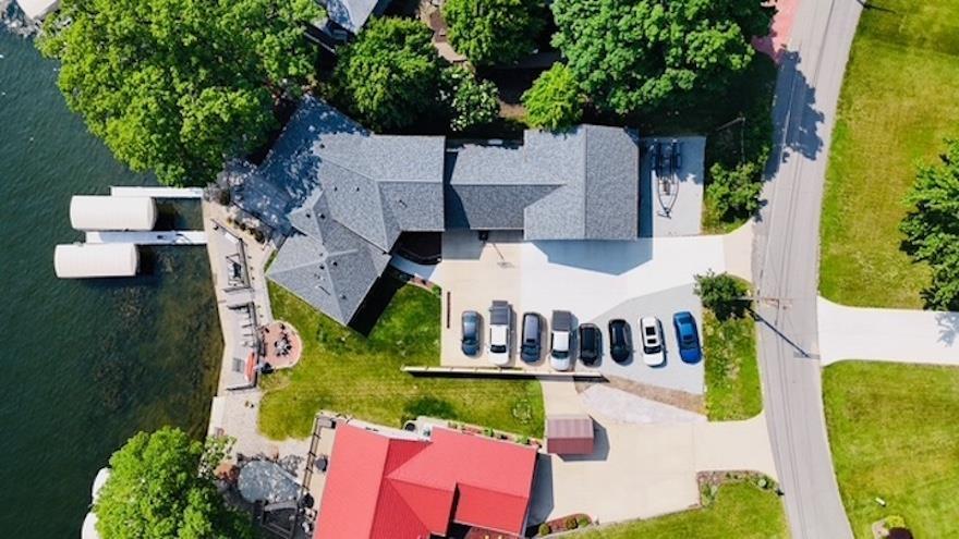 Image 3: Bird's eye view of a large body of water, Aerial View Image 3: Bird's eye view of a large body of water, Aerial View