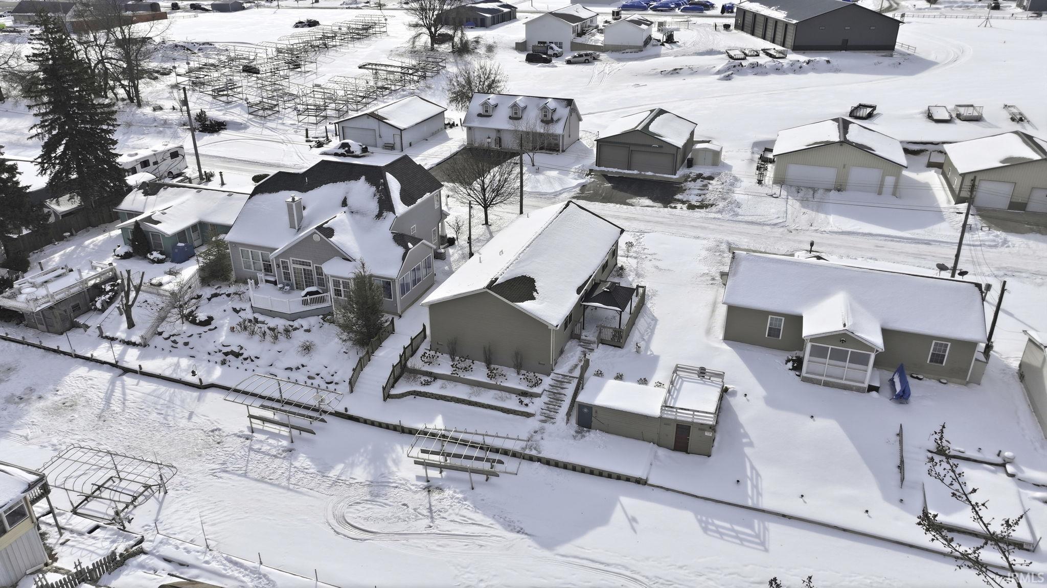 Image 2: Snowy aerial view with a residential view, Aerial View Image 2: Snowy aerial view with a residential view, Aerial View