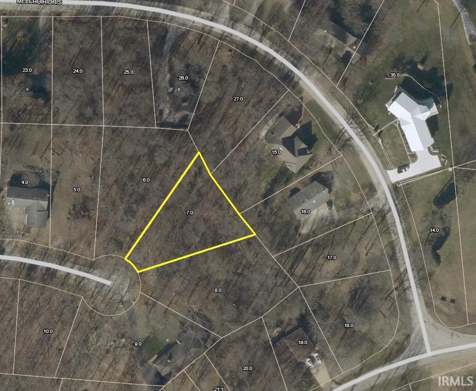 Image 2: Aerial map of property and surrounding area featuring property parcel outlined, Map Image 2: Aerial map of property and surrounding area featuring property parcel outlined, Map
