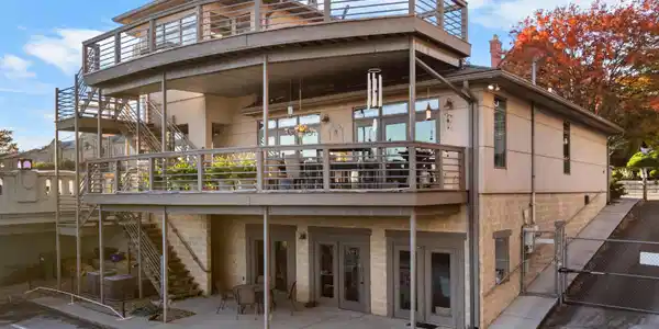 Image 4: Multiple Decks Overlooking River