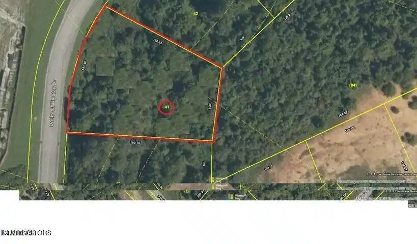 Image 1: Lot 41 Meadow Lane Aerial with Lot Lines