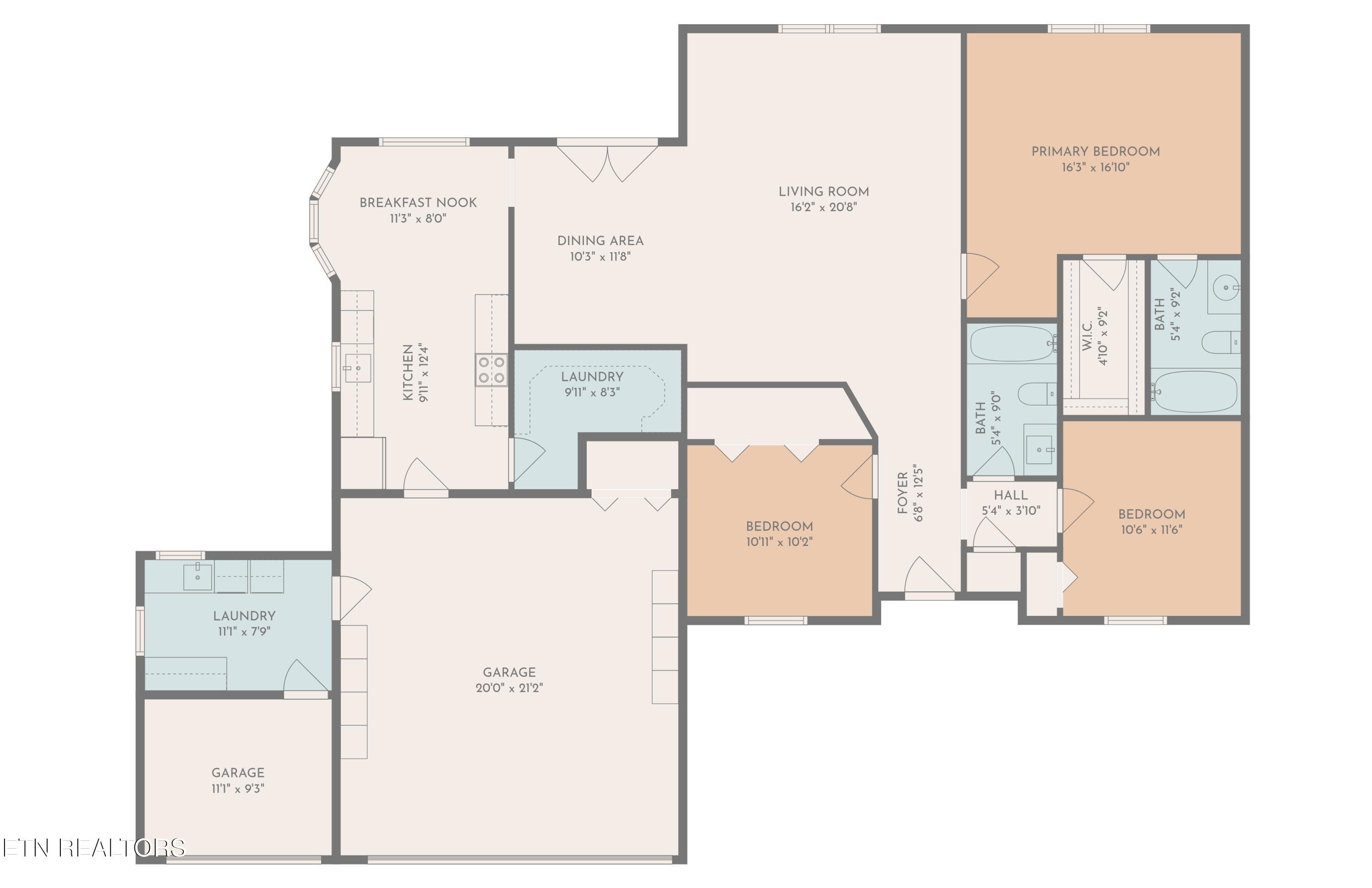 Image 3: 852 Eagle View Floor Plan Not to Scale