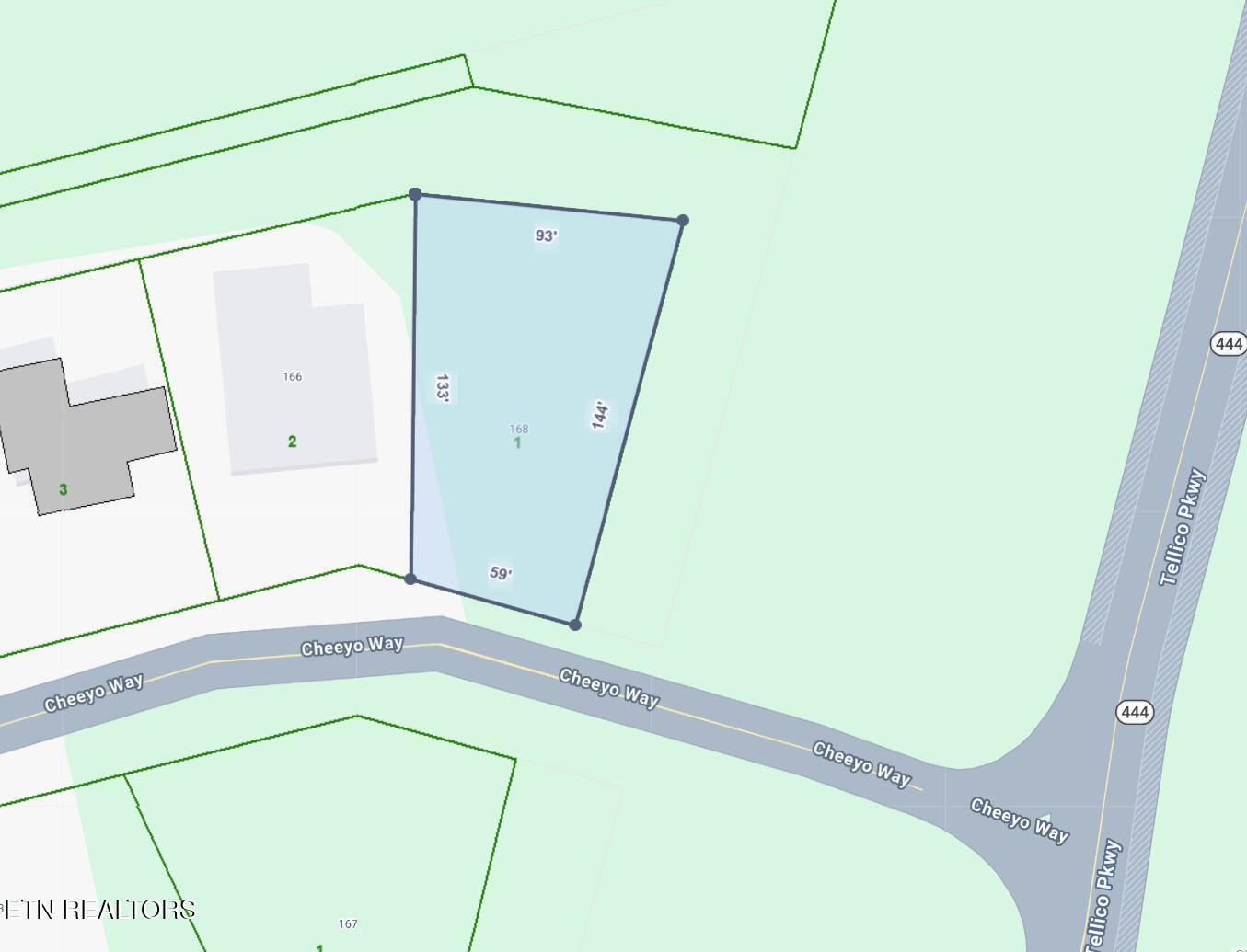 Image 1: 168 Cheeyo Way - Tax Map snip