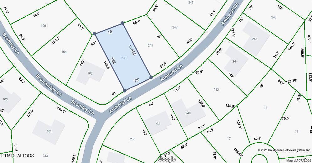 Image 1: Plat of 239 Amherst Lane