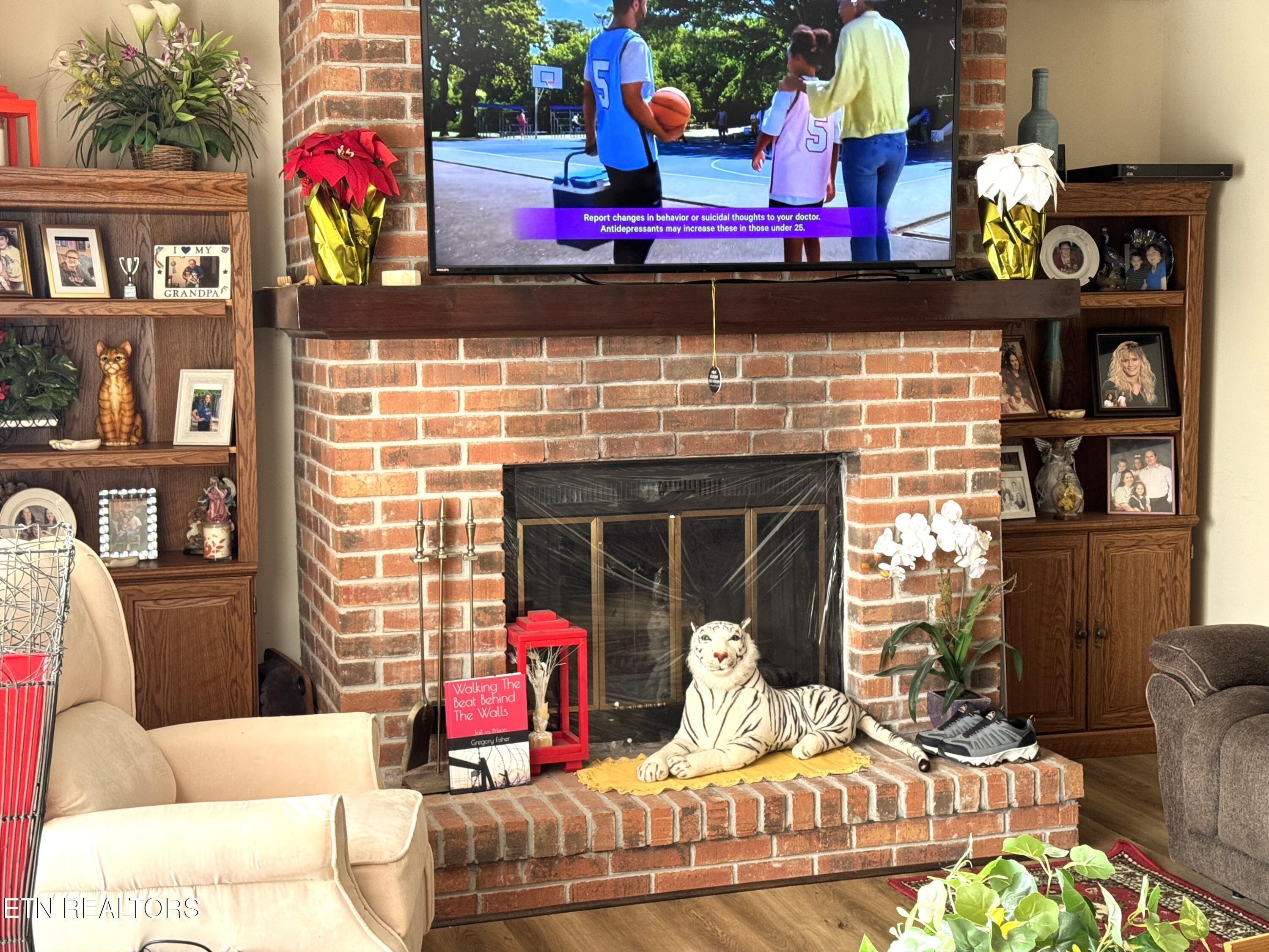 Image 4: Wood burning fireplace