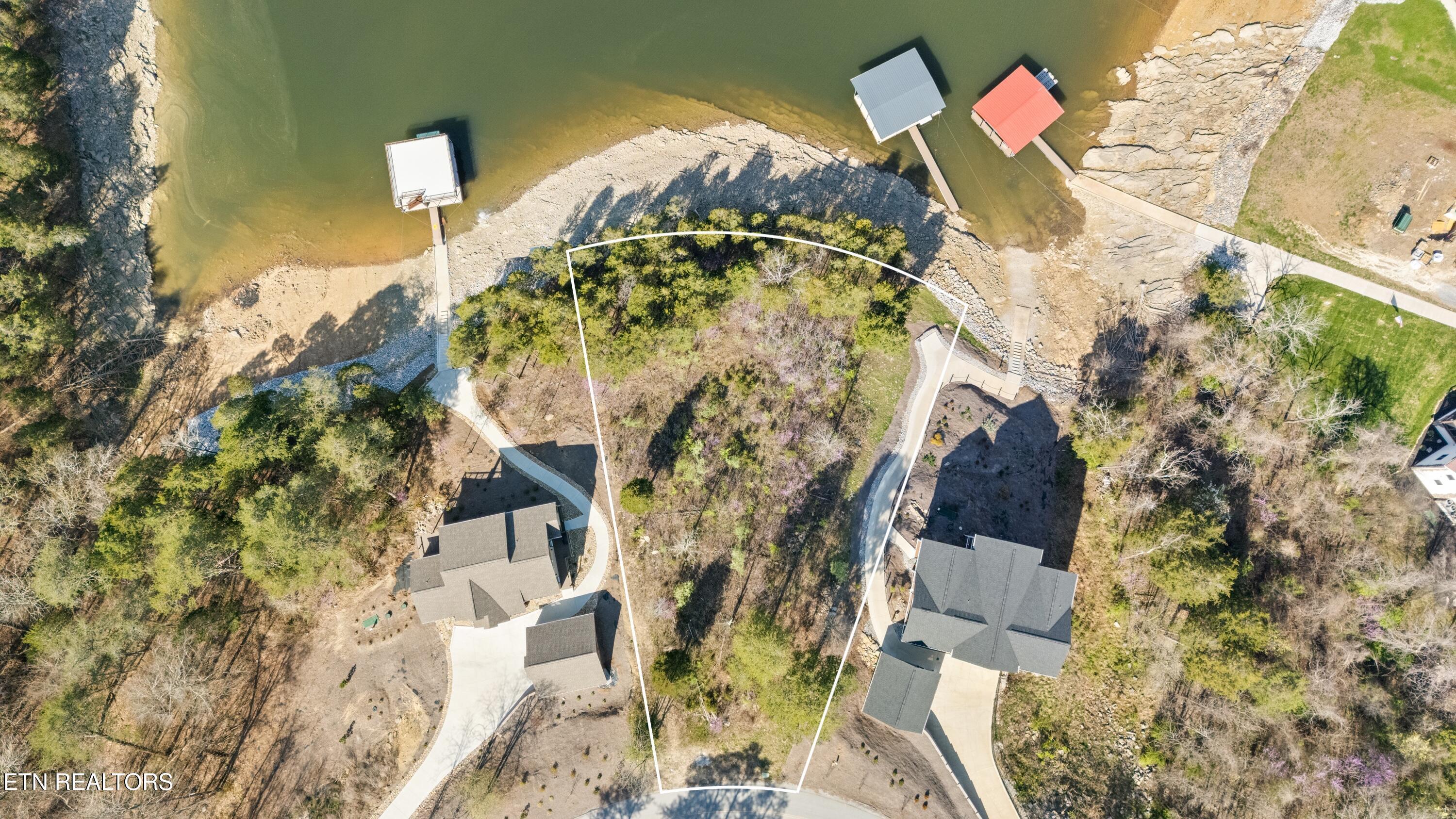 Image 2: Aerial view of lot lines