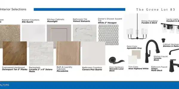 Image 4: GROVE83 INTERIOR SELECTIONS BOARD