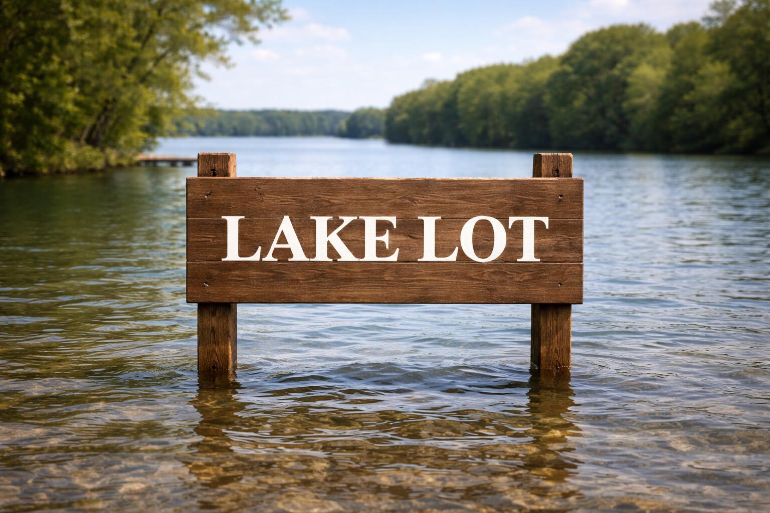 Image 1: lake lot sign