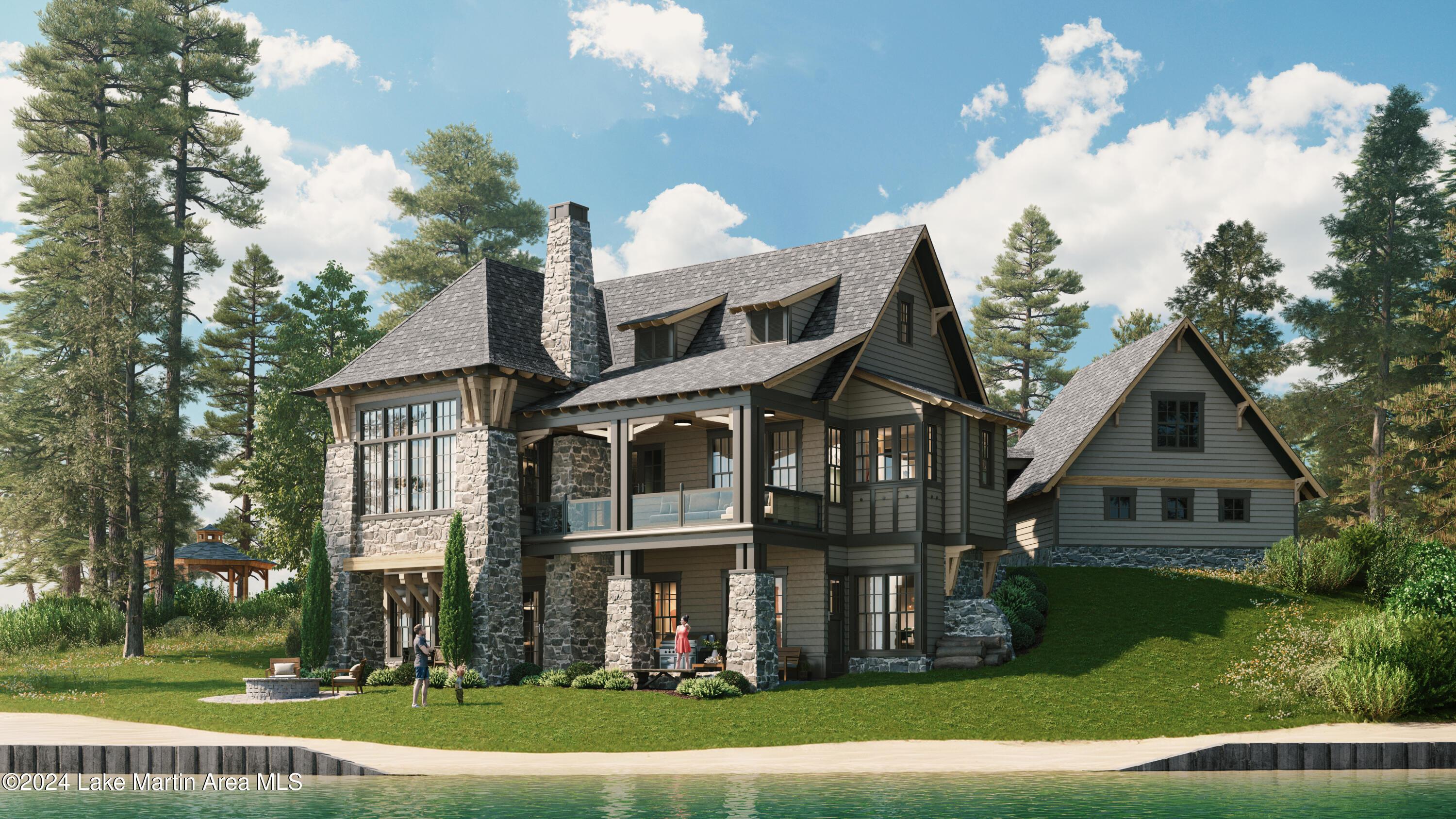 Image 1: Stone Manor rendering lakeside