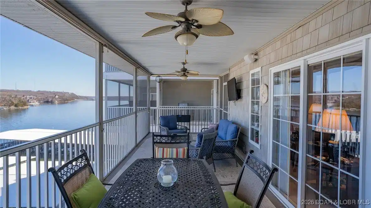 Image 1: Screened-in Lakefront deck