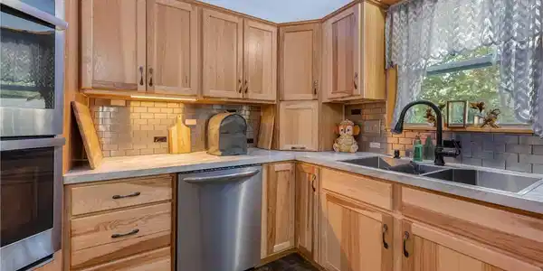 Image 2: Hickory cabinets