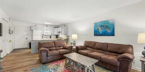 Image 2: Open concept floor plan featuring a spacious, seam