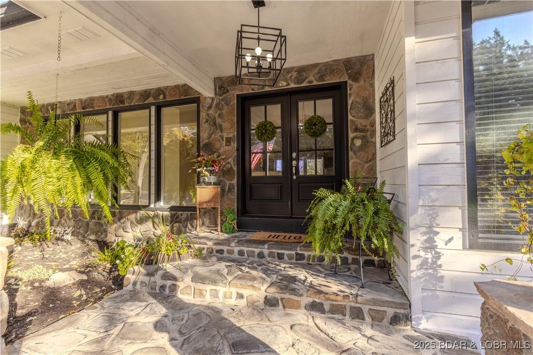 Image 3: The new front doors and stonework set the tone fro