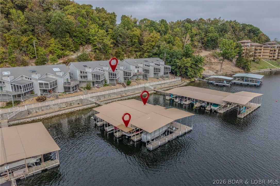 Image 4: location of unit and 2 slips on dock E.