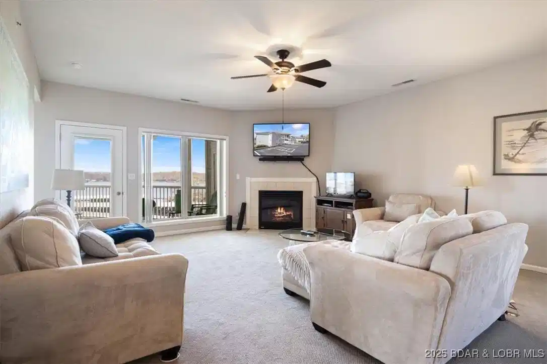 Image 1: Living Room with Gas Fireplace