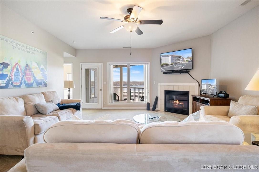 Image 3: Living Room with Gas Fireplace