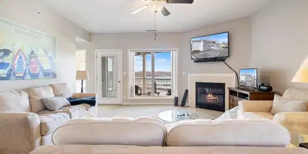Image 3: Living Room with Gas Fireplace