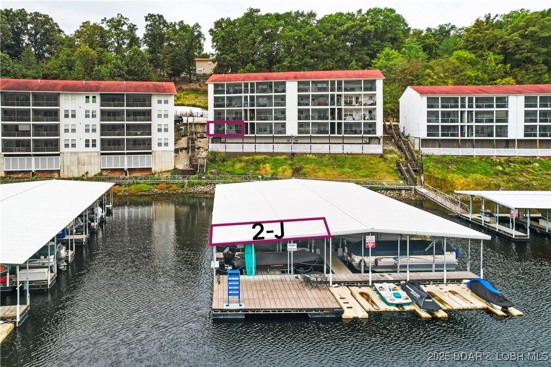 Image 4: Your dock is directly in front of your building.