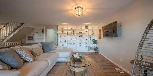 Image 3: Open living room with water views