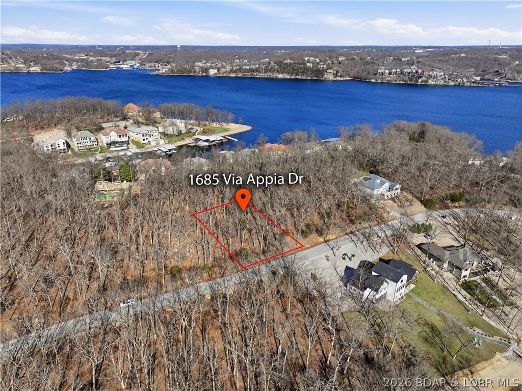 Image 4: Overhead view of lot with surrounding view of home