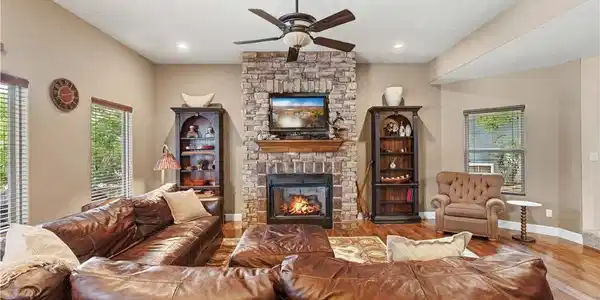 Image 3: Beautiful Stone Fireplace