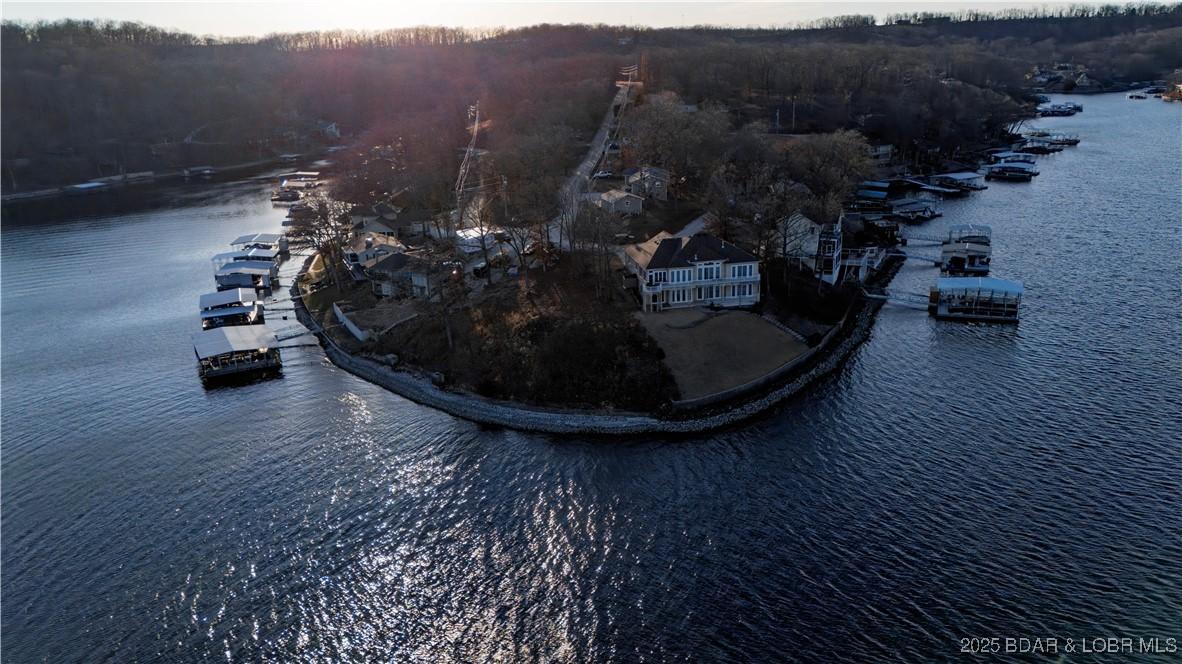 Image 2: Aerial View of the Property from the Lake