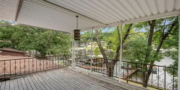 Image 4: Covered Deck over looking cove.