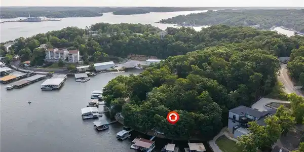 Image 2: Cove view with a marker highlighting the property'