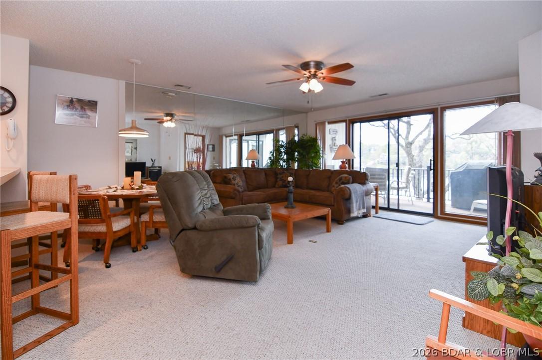Image 3: Open living, dining and kitchen