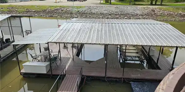 Image 3: 2-well dock with view of Brown Bend Public Access