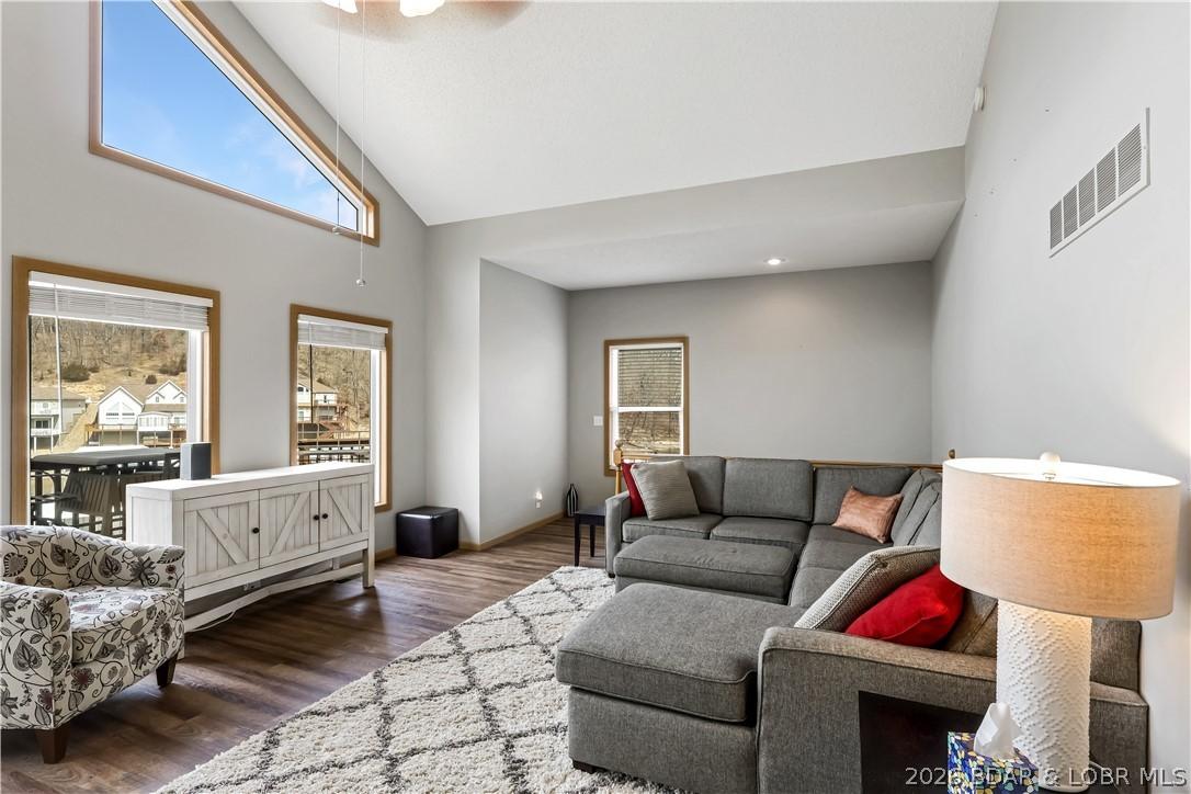 Image 3: Main level living room & nice lakeview.