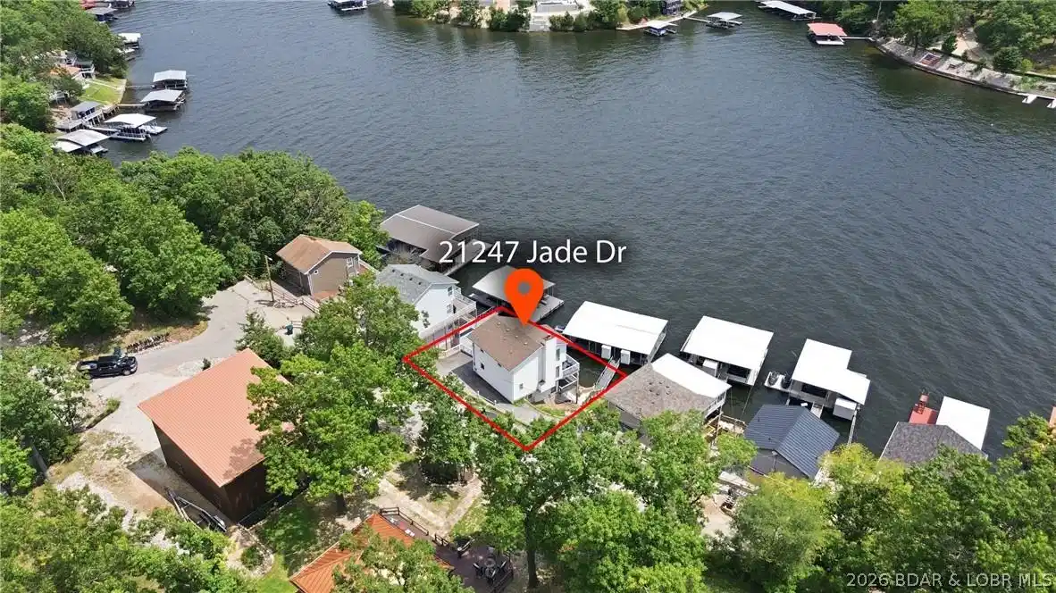 Image 1: Aerial view of the cove highlighting the property