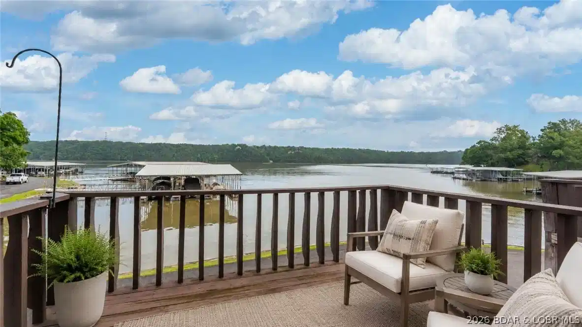 Image 1: View of the lake from your living room deck! 

P