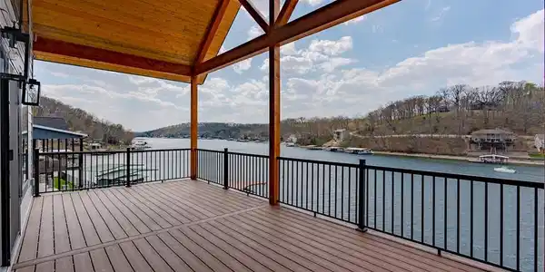 Image 2: The upper level covered deck offers an incredible