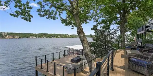 Image 2: Waterfront home with spacious multi-level decking