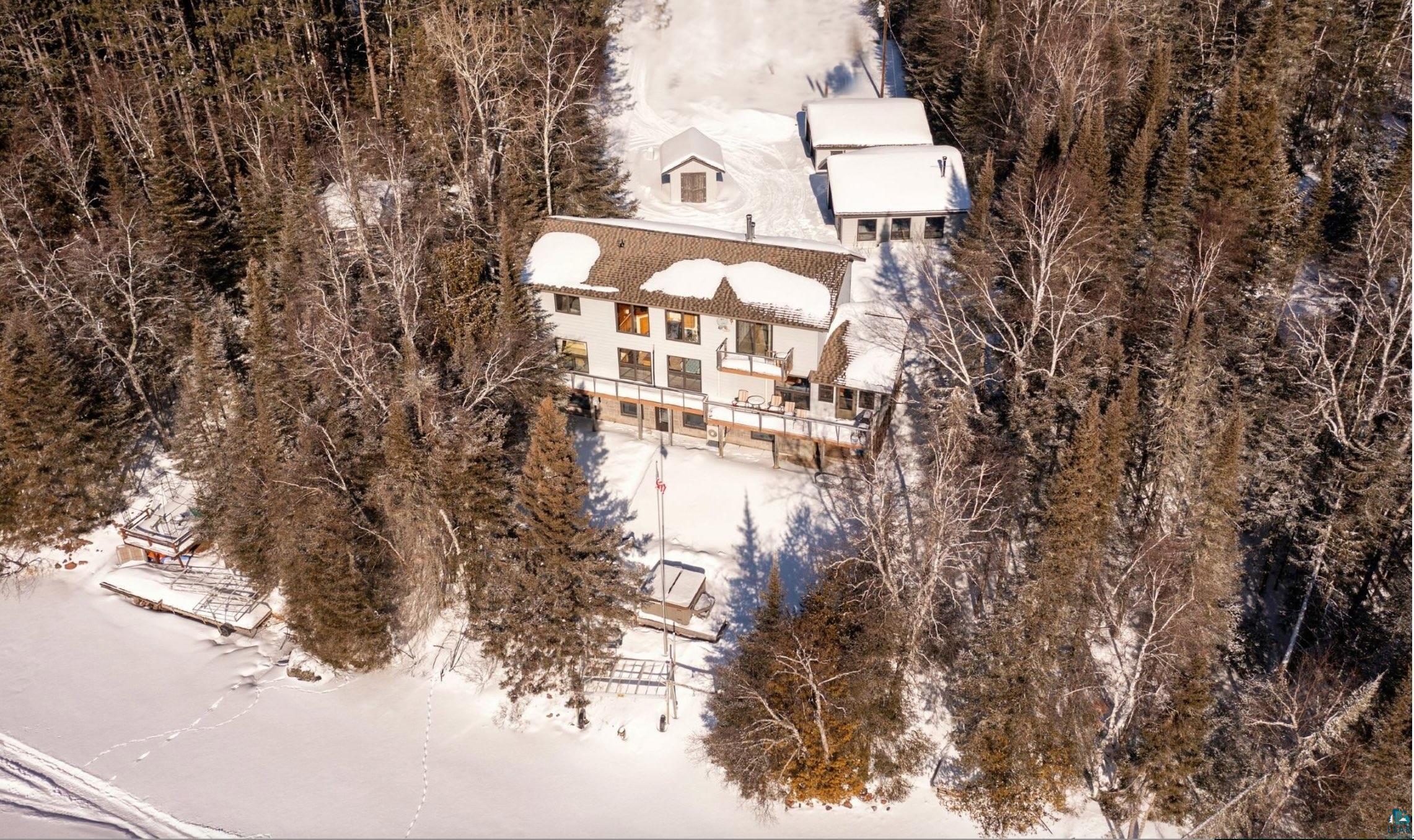 Image 1: View of snowy aerial view, Aerial View