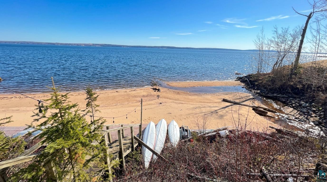 Image 1: Water view featuring local beach, View