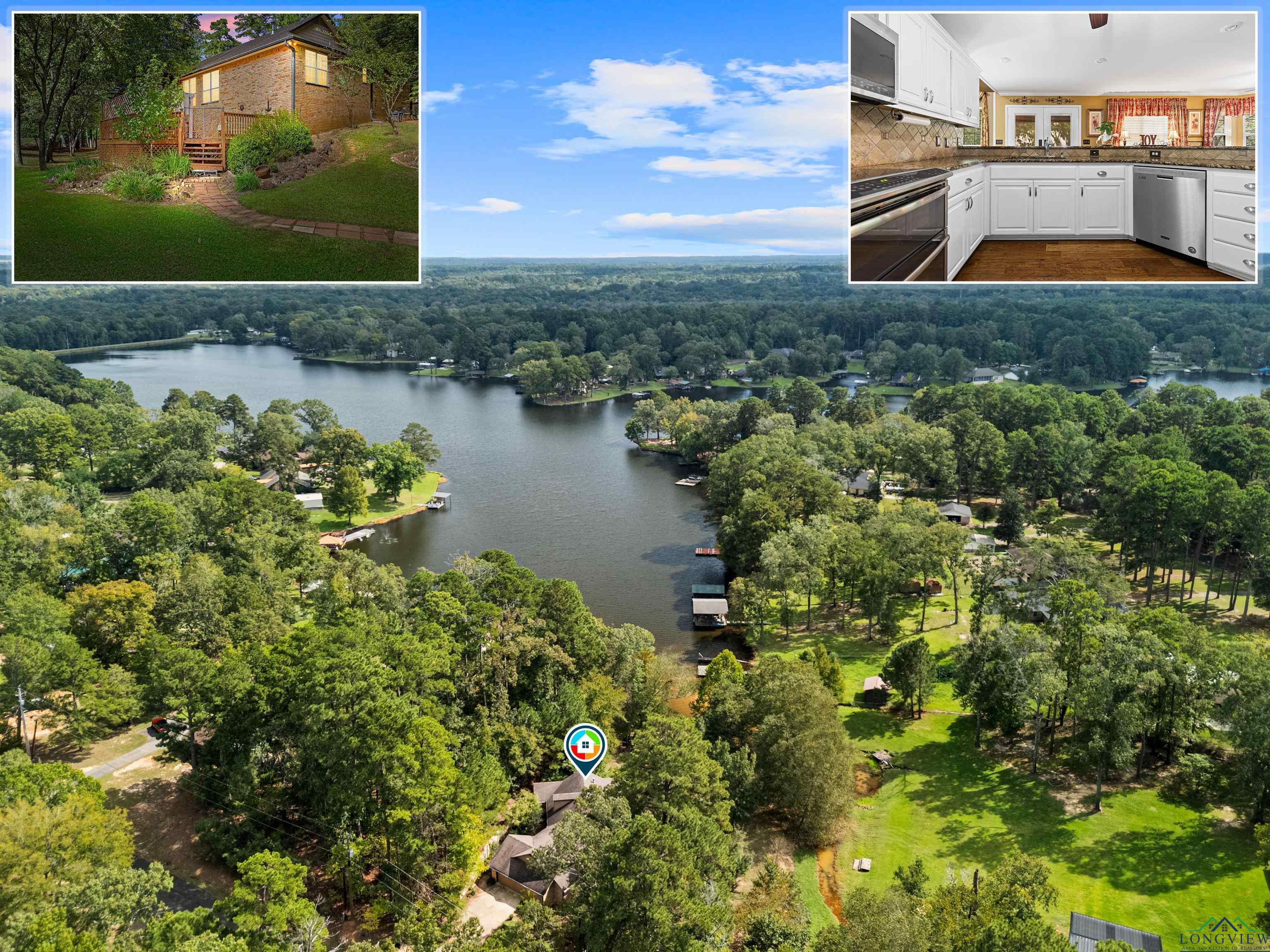 Image 0: Bird's eye view of a nearby body of water and a heavily wooded area, Aerial View
