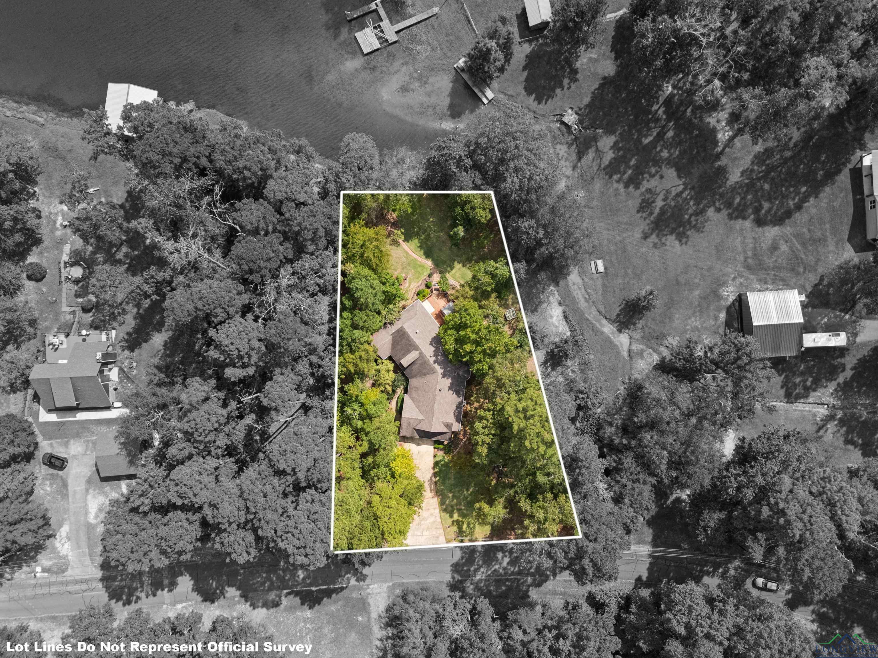 Image 1: View of property location with property boundaries highlighted, Aerial View