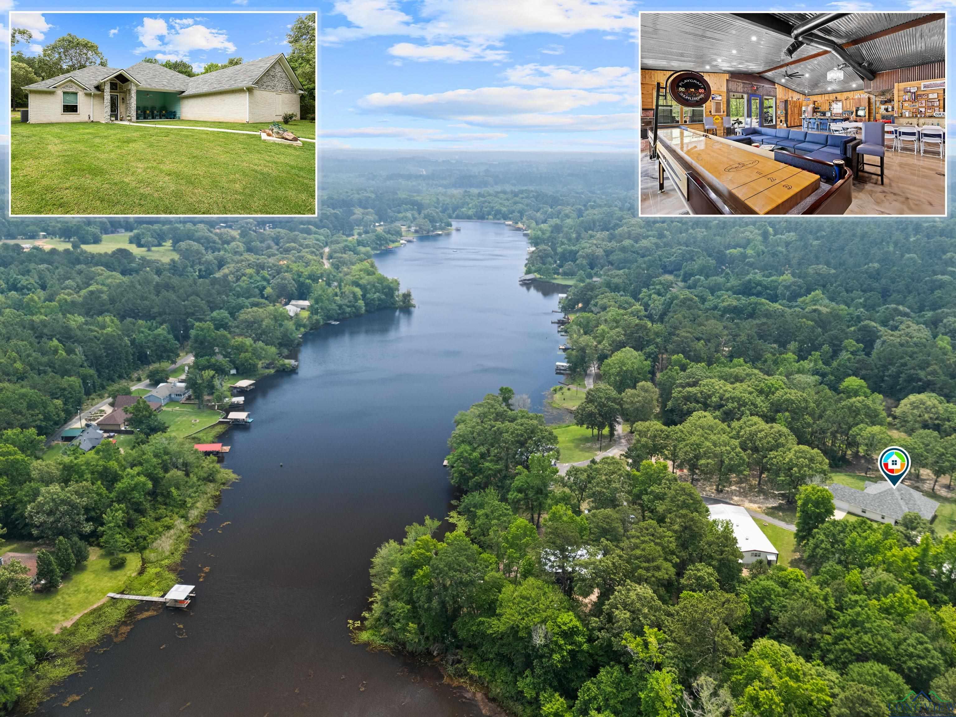 Image 3: Aerial view of a nearby body of water and a heavily wooded area, Aerial View