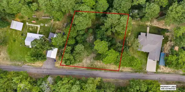 Image 1: View of property location with property parcel outlined, Aerial View