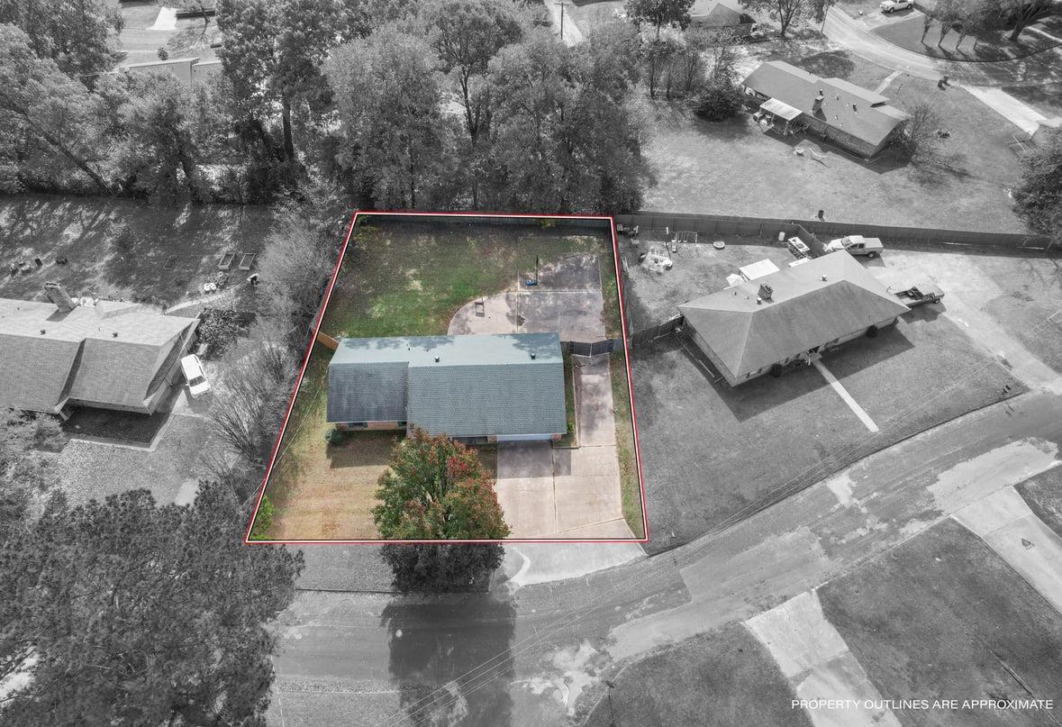 Image 1: View of property location featuring property boundaries highlighted, Aerial View