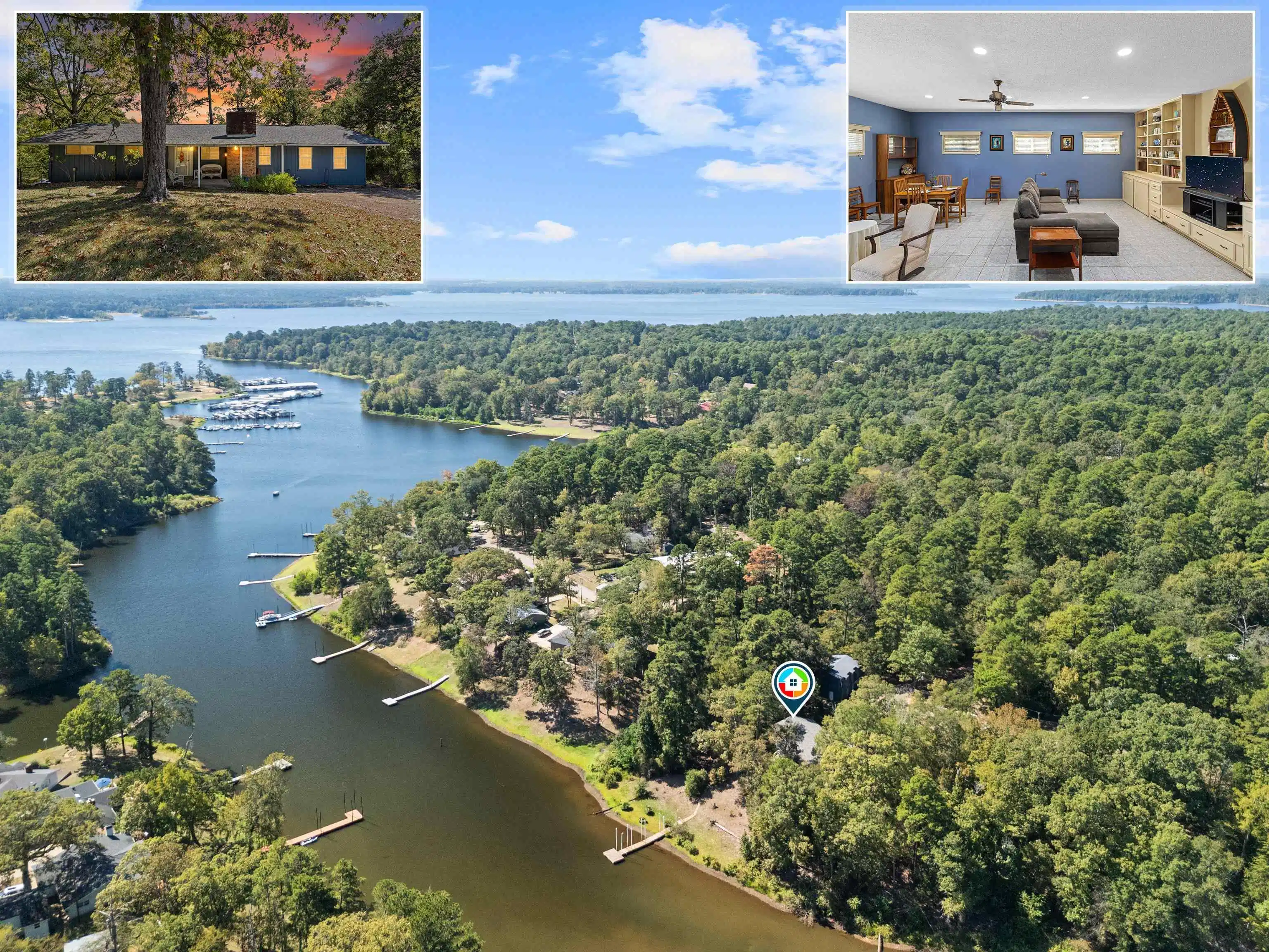 Image 0: Drone / aerial view of a large body of water, Aerial View