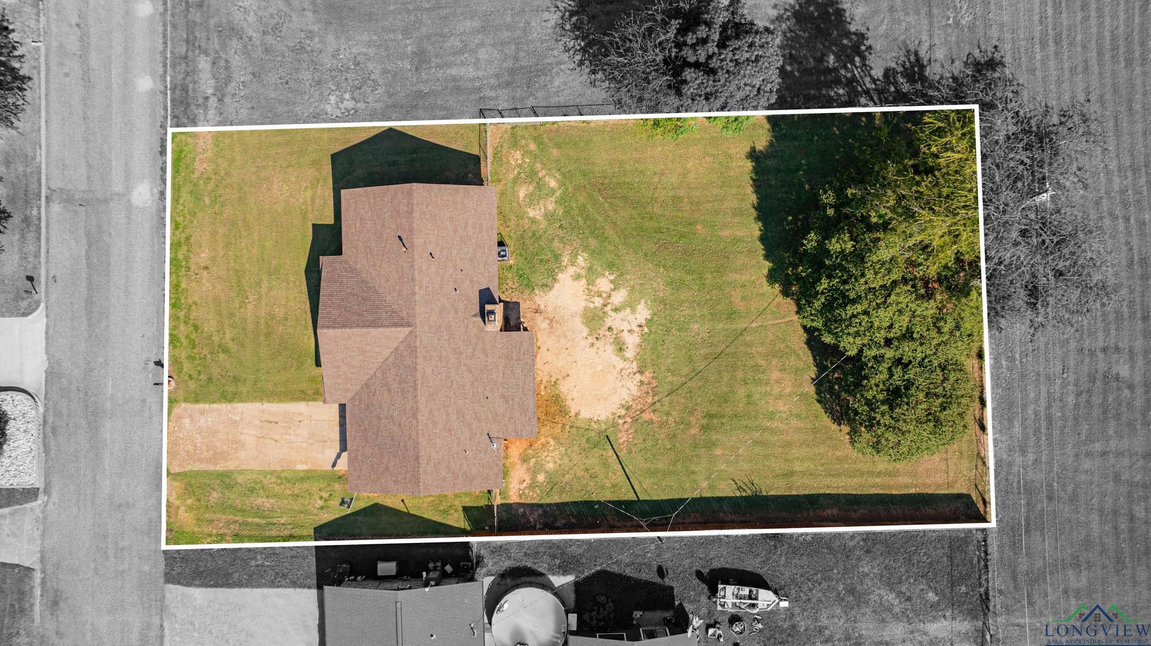 Image 3: Aerial view of property's location featuring property boundaries highlighted, Aerial View
