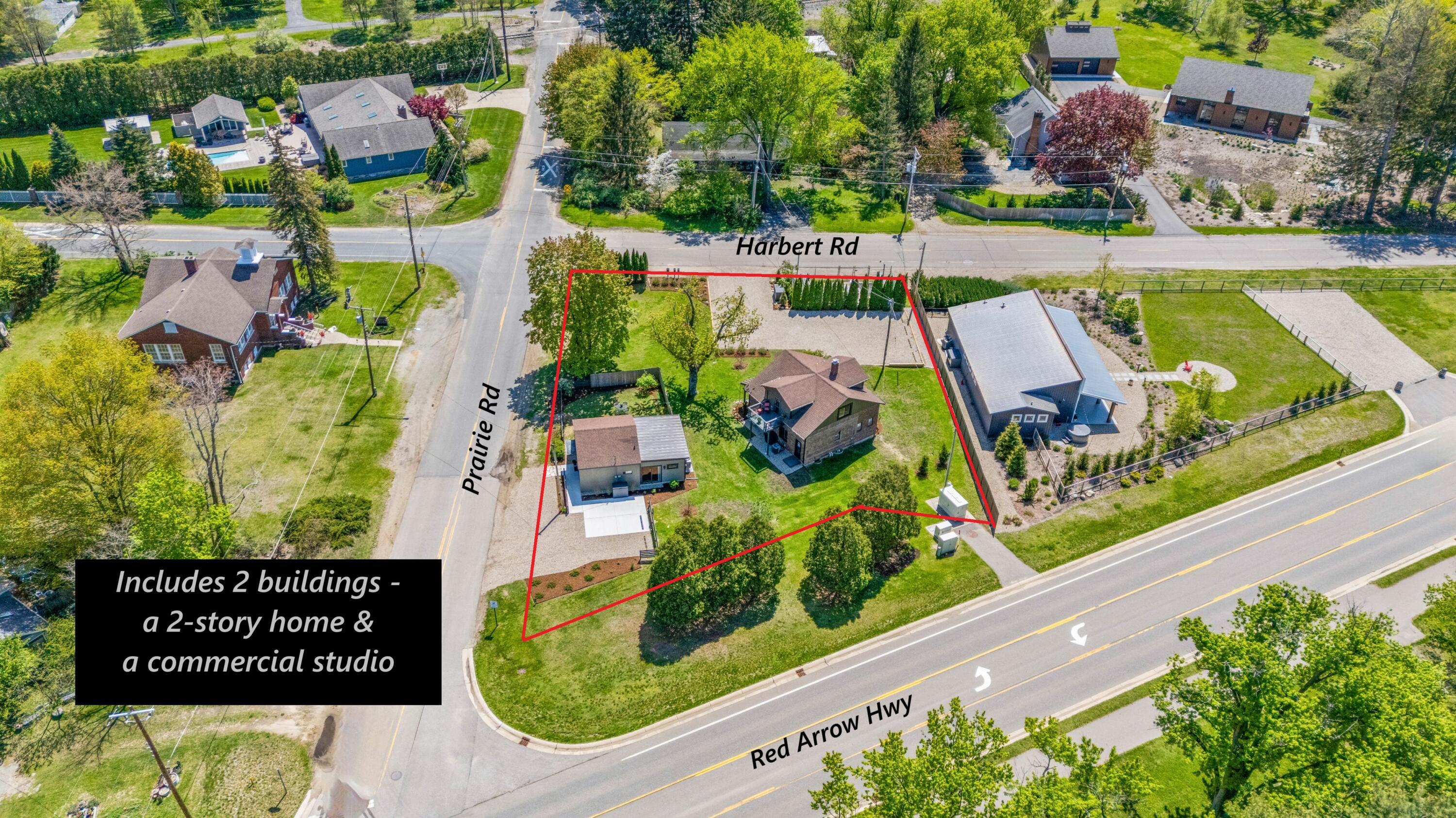 Image 3: Aerial view 3/4 acre parcel