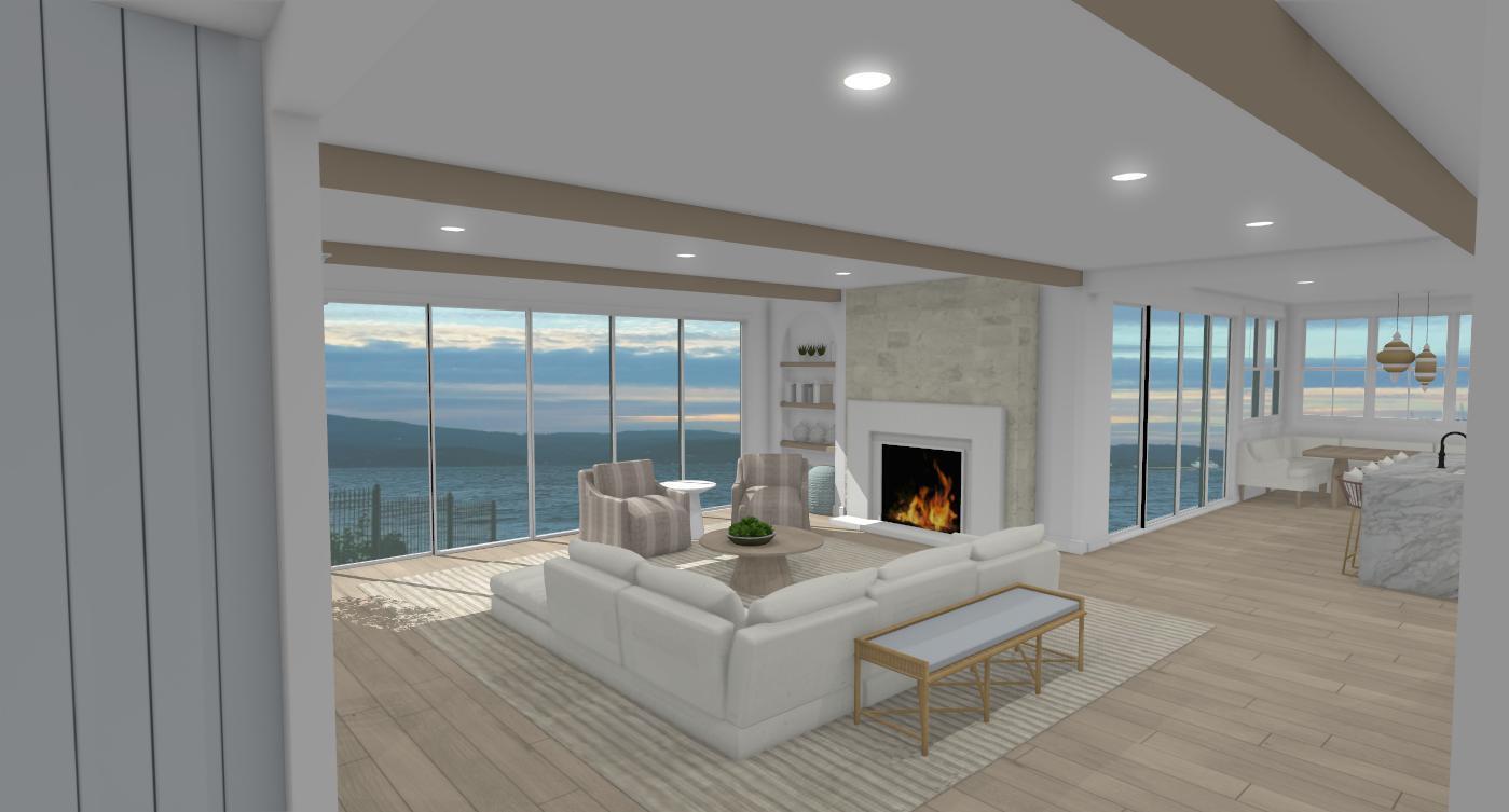Image 3: North shore coastal dining room into liv